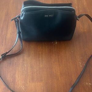 Nine West Black Leather Shoulder Bag